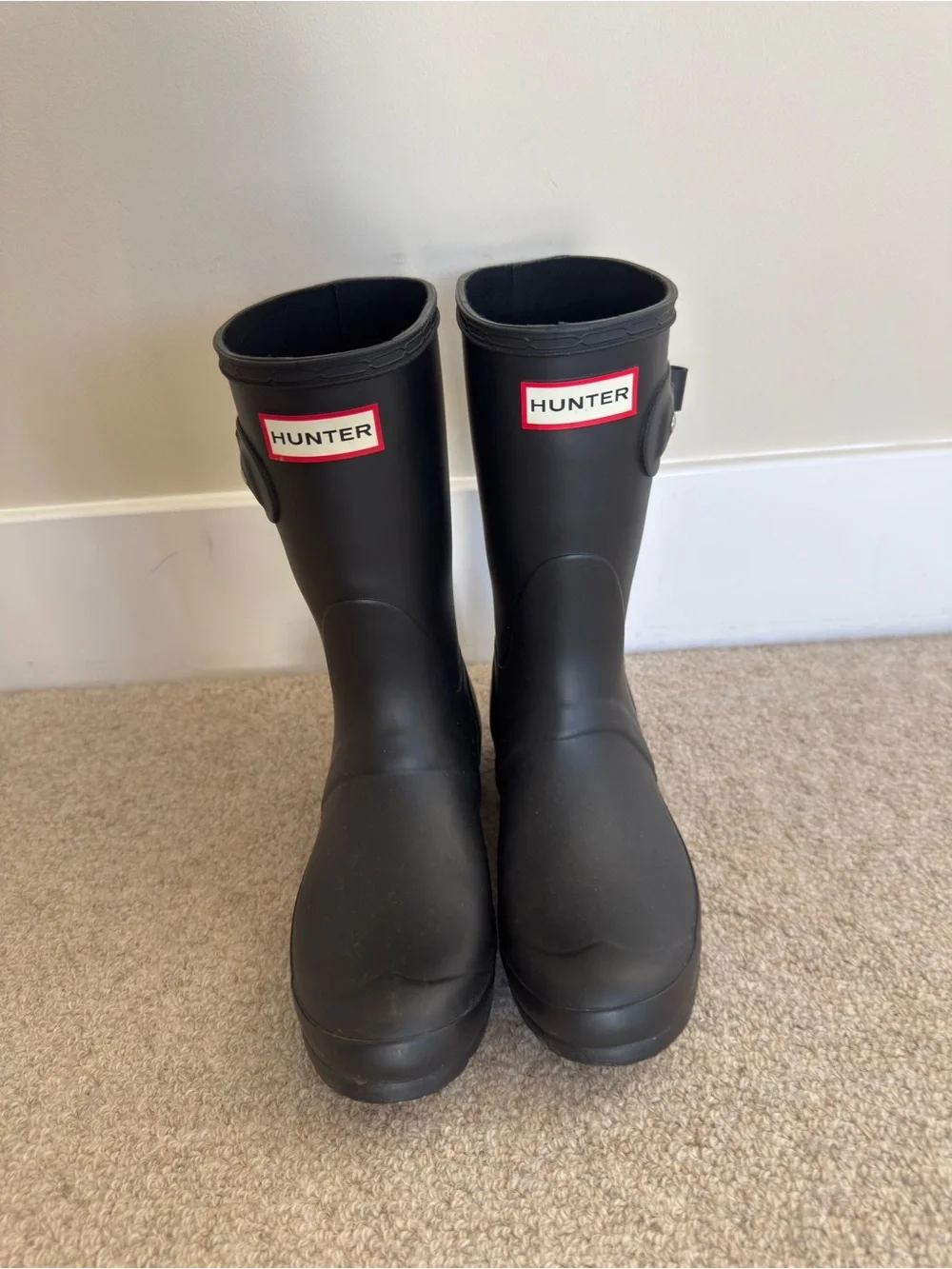 Hunter half calf Black Rain Boots